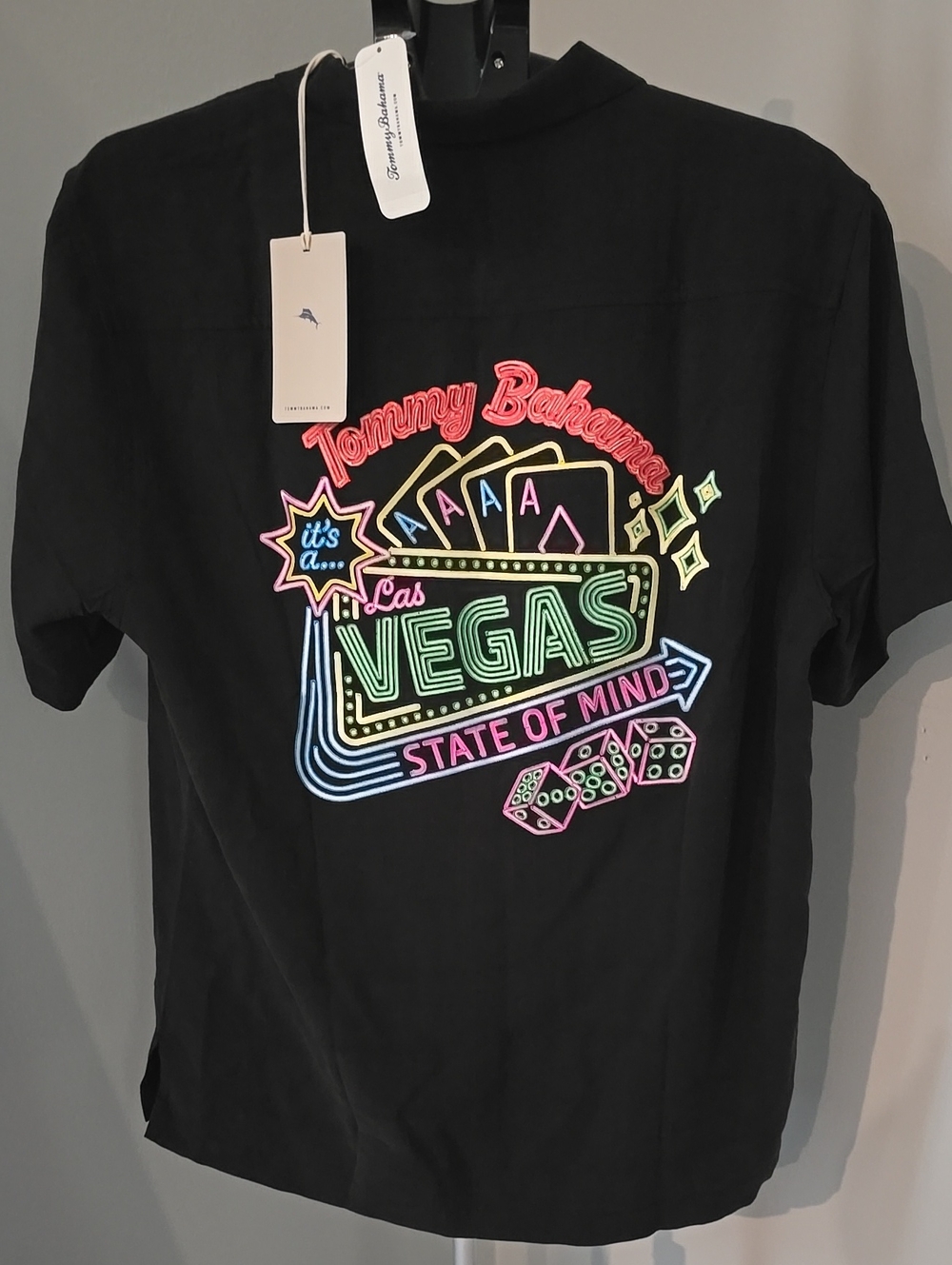 Tommy Bahama  Vegas State Of Mind Silk Camp Shirt Size M
